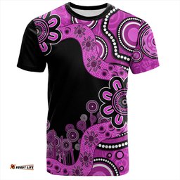 Amazing Aussie Australia T-Shirt Aboriginal Indigenous Dot Painting Pink