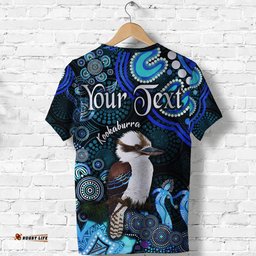 custom personalised australian astrology t shirt sagittarius kookaburra zodiac aboriginal vibes blue