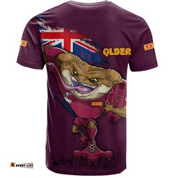 Amazing Aussie Queensland Maroons T-Shirt Custom For Die Hard Fan Australia Flag Scratch Style