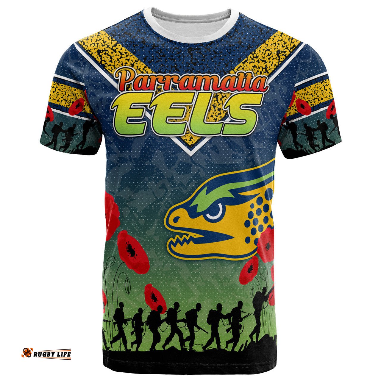 eels rugby t shirt custom anzac eels t shirt rlt13