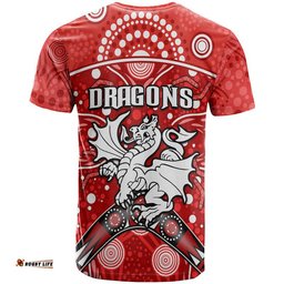 dragons rugby t shirt boomerang indigenous dots