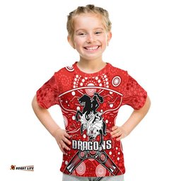 dragons rugby t shirt boomerang indigenous dots