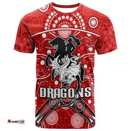 dragons rugby t shirt boomerang indigenous dots