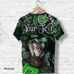 custom personalised australian astrology t shirt cancer koala zodiac aboriginal vibes green