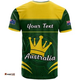 personalised 12 june australia king birthday t shirt aboriginal national color