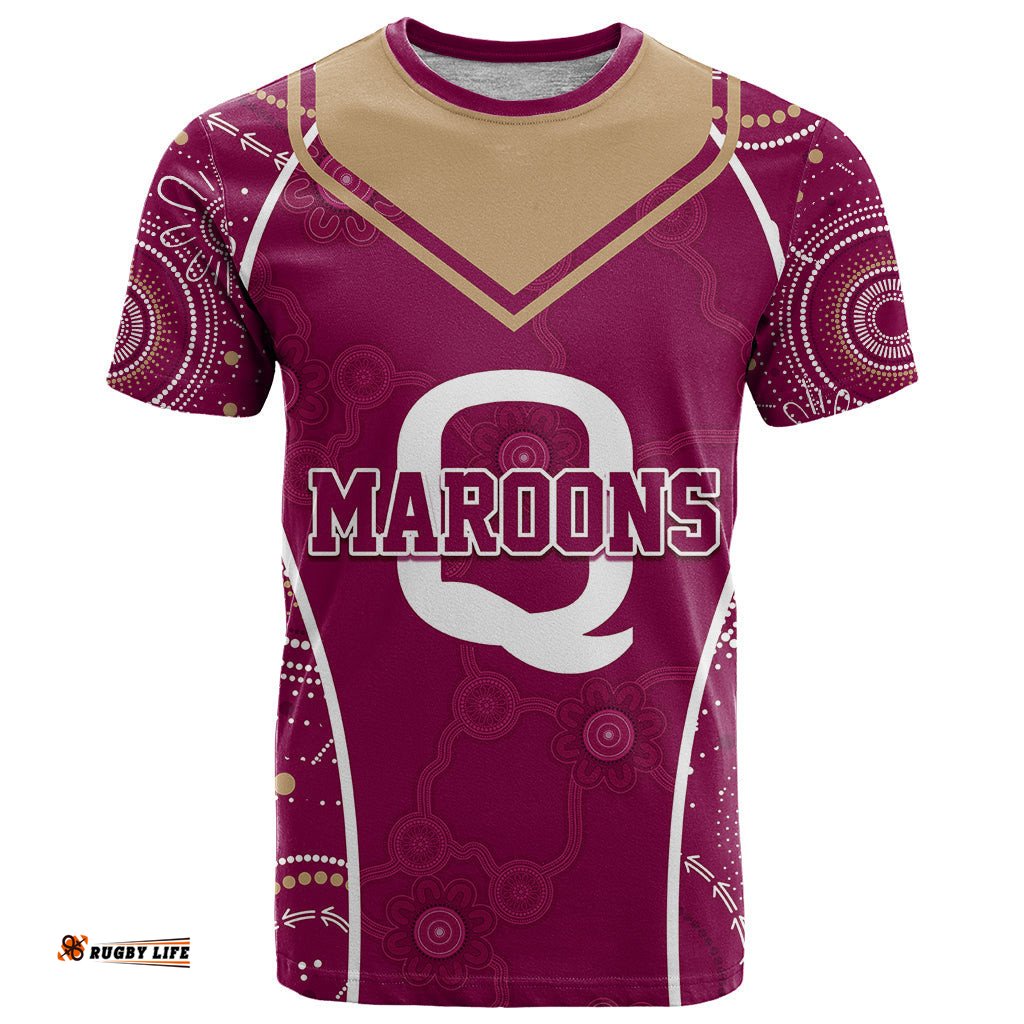 personalised qld maroons rugby indigenous t shirt state of origin canetoads