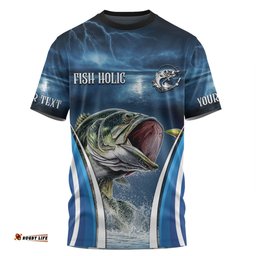 Amazing Aussie Australia Fishing Custom T-shirt - Jumping Barramundi Fishing  T-shirt
