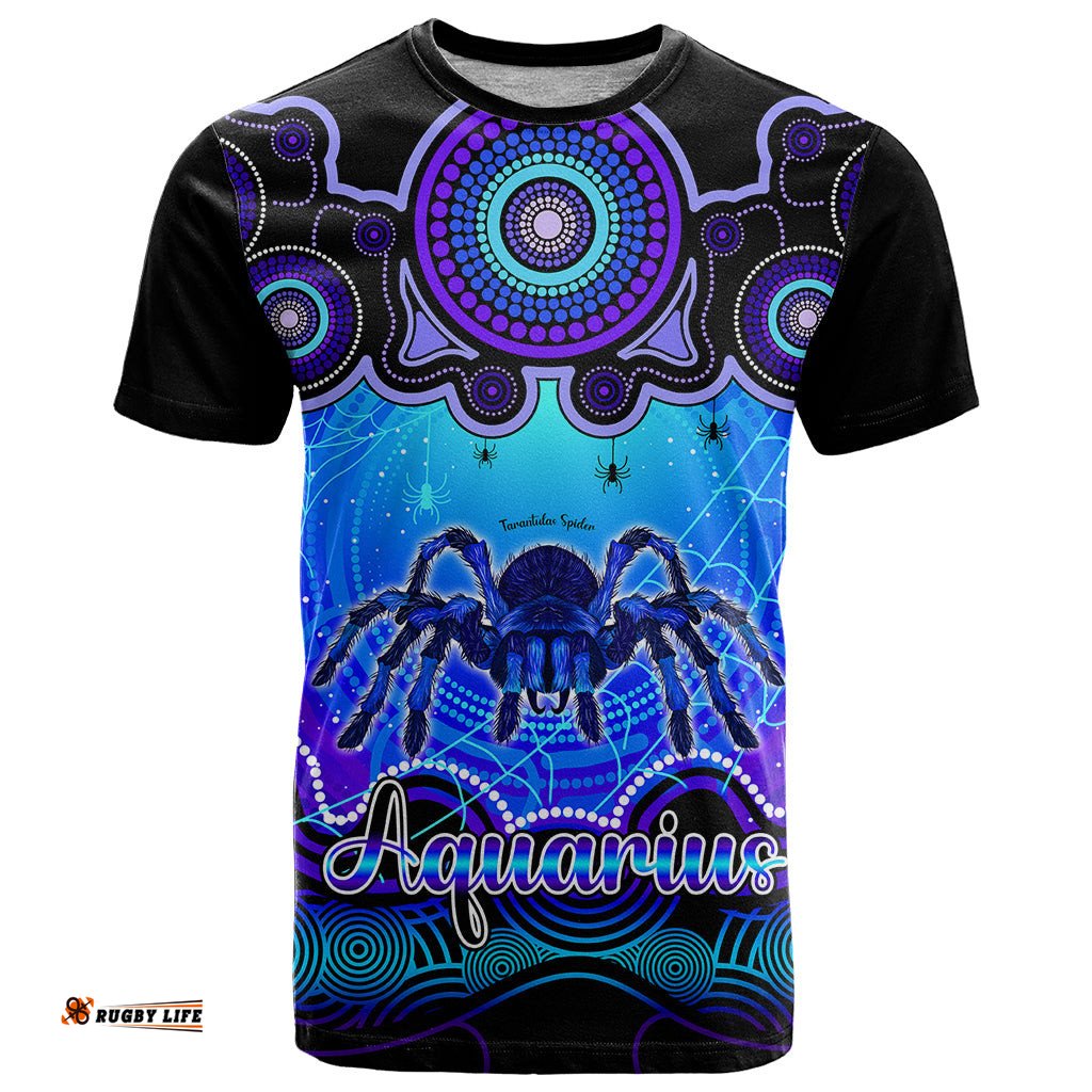 personalised australia scorpio tarantulas spider zodiac t shirt auz astrology aboriginal blue