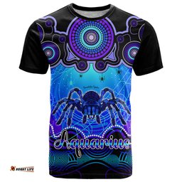 personalised australia scorpio tarantulas spider zodiac t shirt auz astrology aboriginal blue