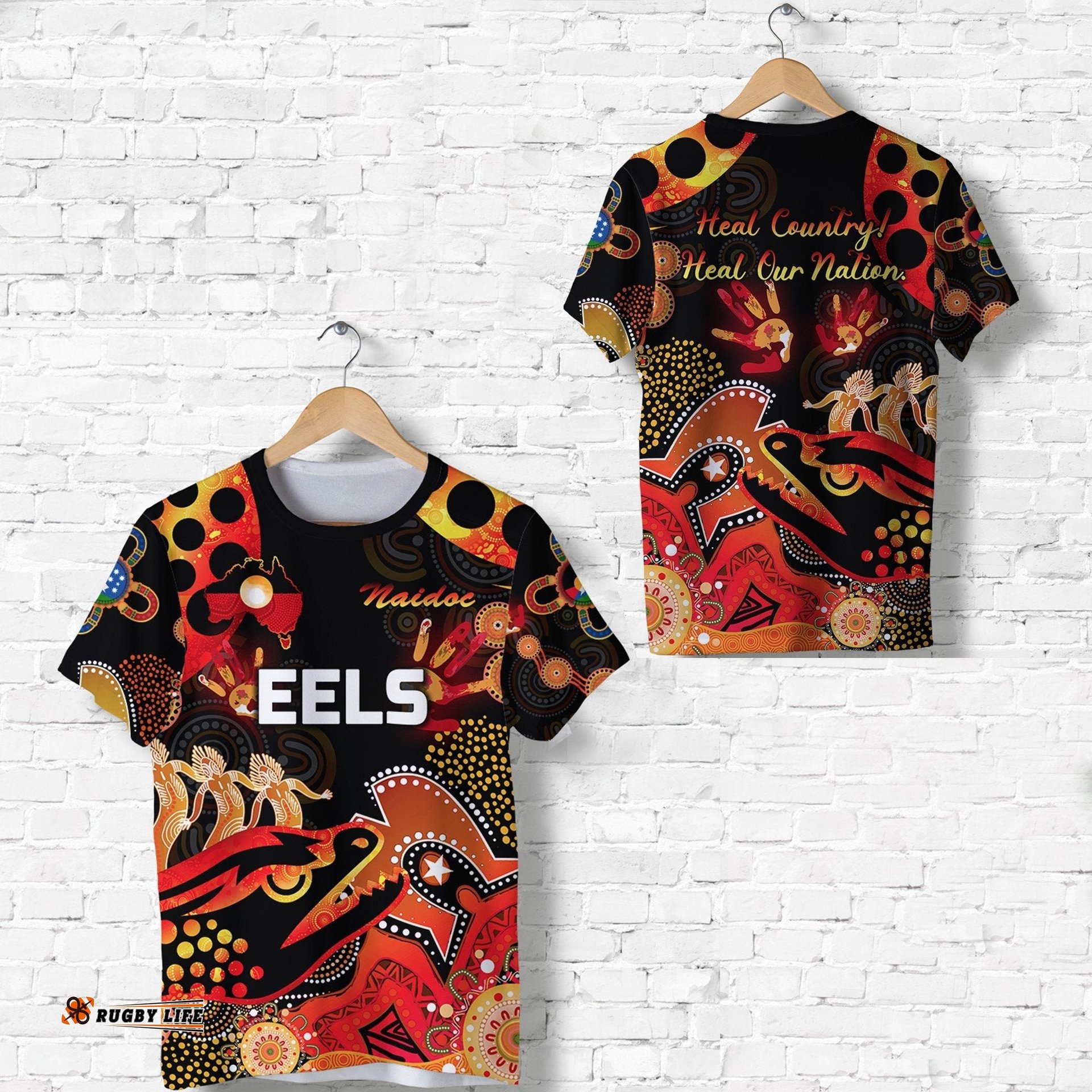 parramatta t shirt eels indigenous naidoc heal country heal our nation black