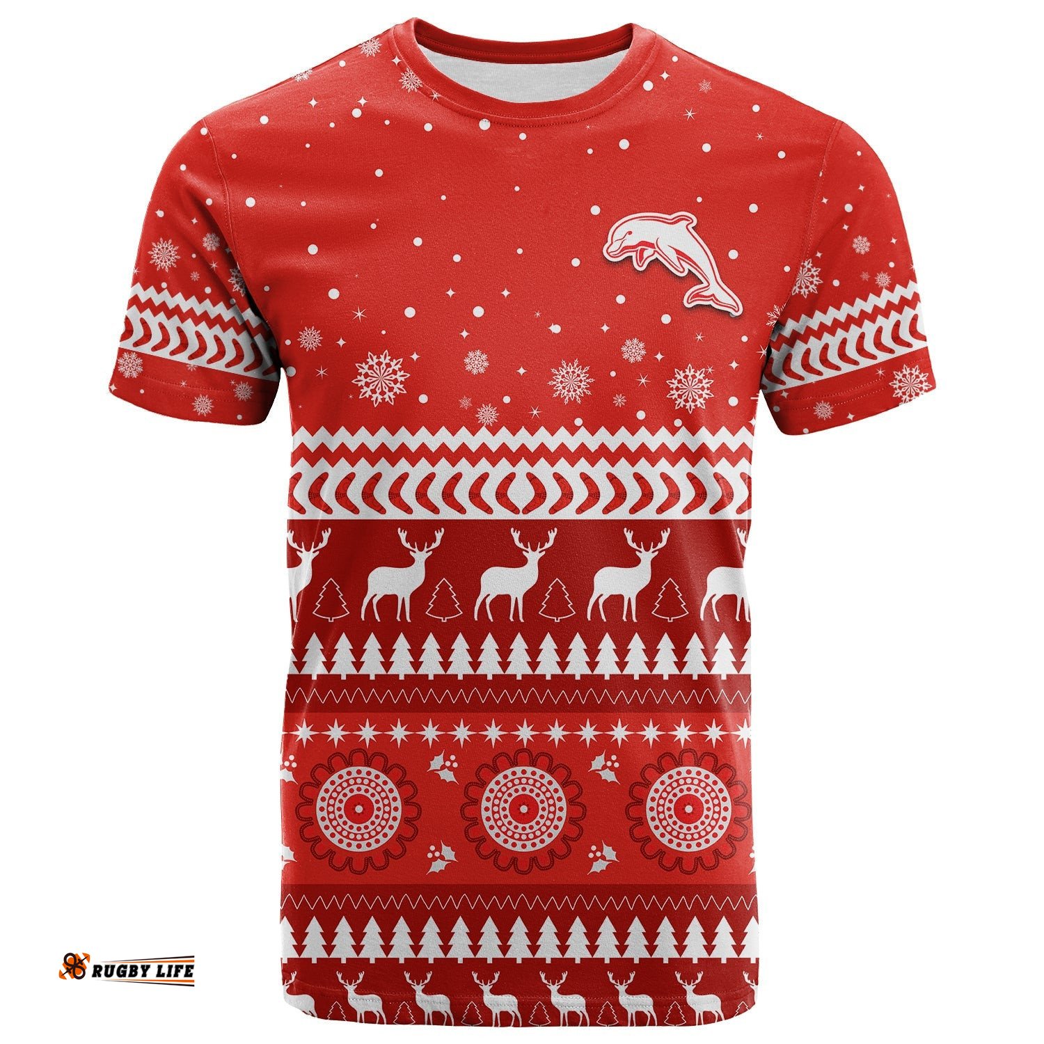 custom personalised dolphins rugby t shirt christmas redcliffe
