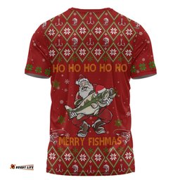 Amazing Aussie Australia Christmas Fishing Custom T-shirt - All I Want For Christmas Is A Big Bass T-shirt