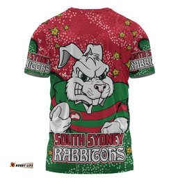 Amazing Aussie South Sydney Rabbitohs T-shirt - Team With Dot And Star Patterns For Tough Fan T-shirt