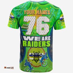 Amazing Aussie Canberra Raiders Custom T-shirt - "We Are Canberra Raiders" Dot Art Painting T-shirt