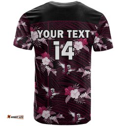 custom text and number sea eagles rugby t shirt polynesian tribal mix tropical hawaiian style