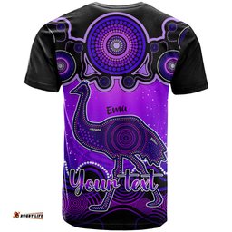 personalised australia aquarius emu zodiac t shirt auz astrology aboriginal purple