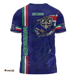 Amazing Aussie New Zealand Warriors T-Shirt - Happy Australia Day Flag Scratch Style