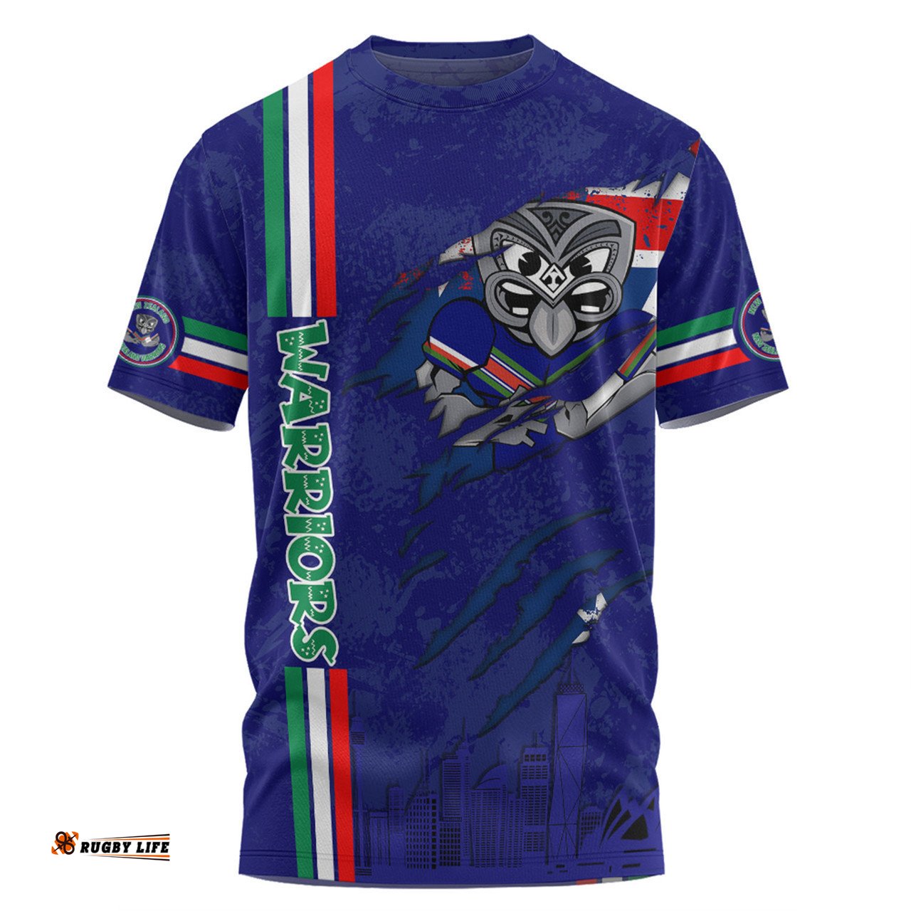 Amazing Aussie New Zealand Warriors T-Shirt - Happy Australia Day Flag Scratch Style