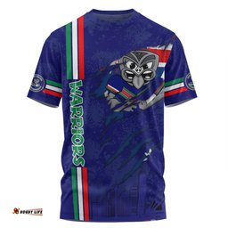 Amazing Aussie New Zealand Warriors T-Shirt - Happy Australia Day Flag Scratch Style