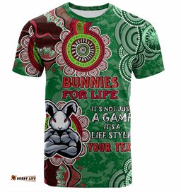 Amazing Aussie Australia Rabbitohs Custom T-shirt - Bunnies for Life T-shirt