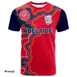 custom personalised adelaide united t shirt indigenous dot painting art