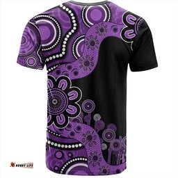 Amazing Aussie Australia T-Shirt Aboriginal Indigenous Dot Painting Purple