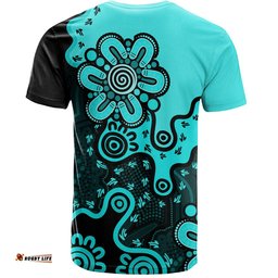 Amazing Aussie Australia T-Shirt Aboriginal Style Of Background Red (Turquoise,Purple)