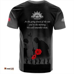 Amazing Aussie Australia T-Shirt - Anzac Day Australian Red Ensign Remember Them