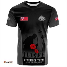 Amazing Aussie Australia T-Shirt - Anzac Day Australian Red Ensign Remember Them