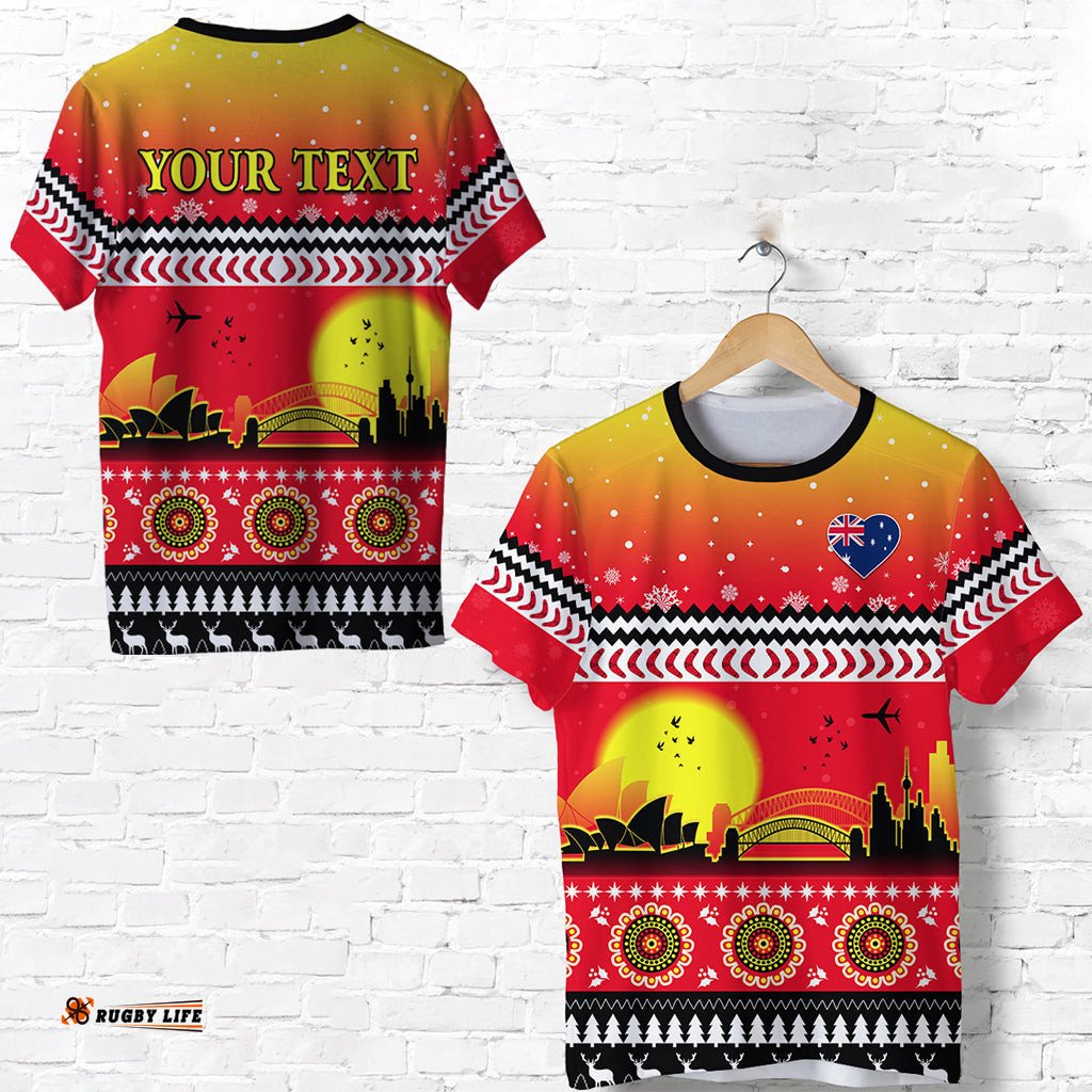custom personalised australia christmas t shirt proud sydney opera house