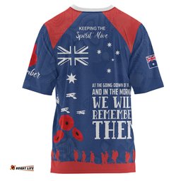 Amazing Aussie Newcastle Knights Anzac Custom T-shirt - Keeping The Spirit Alive T-shirt