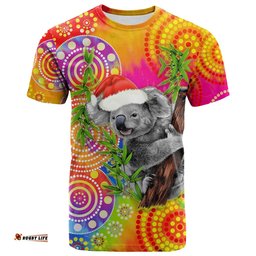 custom personalised australia koala aboriginal t shirt rainbow tie dye merry christmas