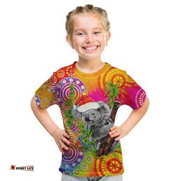 custom personalised australia koala aboriginal t shirt rainbow tie dye merry christmas