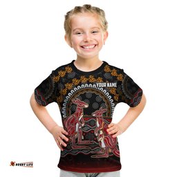 custom personalised australia valentine t shirt aboriginal couple kangaroos my love