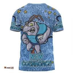 Amazing Aussie New South Wales Cockroaches Custom T-shirt - Team With Dot And Star Patterns For Tough Fan T-shirt