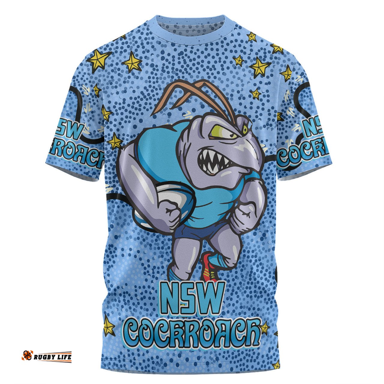 Amazing Aussie New South Wales Cockroaches Custom T-shirt - Team With Dot And Star Patterns For Tough Fan T-shirt