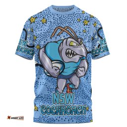 Amazing Aussie New South Wales Cockroaches Custom T-shirt - Team With Dot And Star Patterns For Tough Fan T-shirt