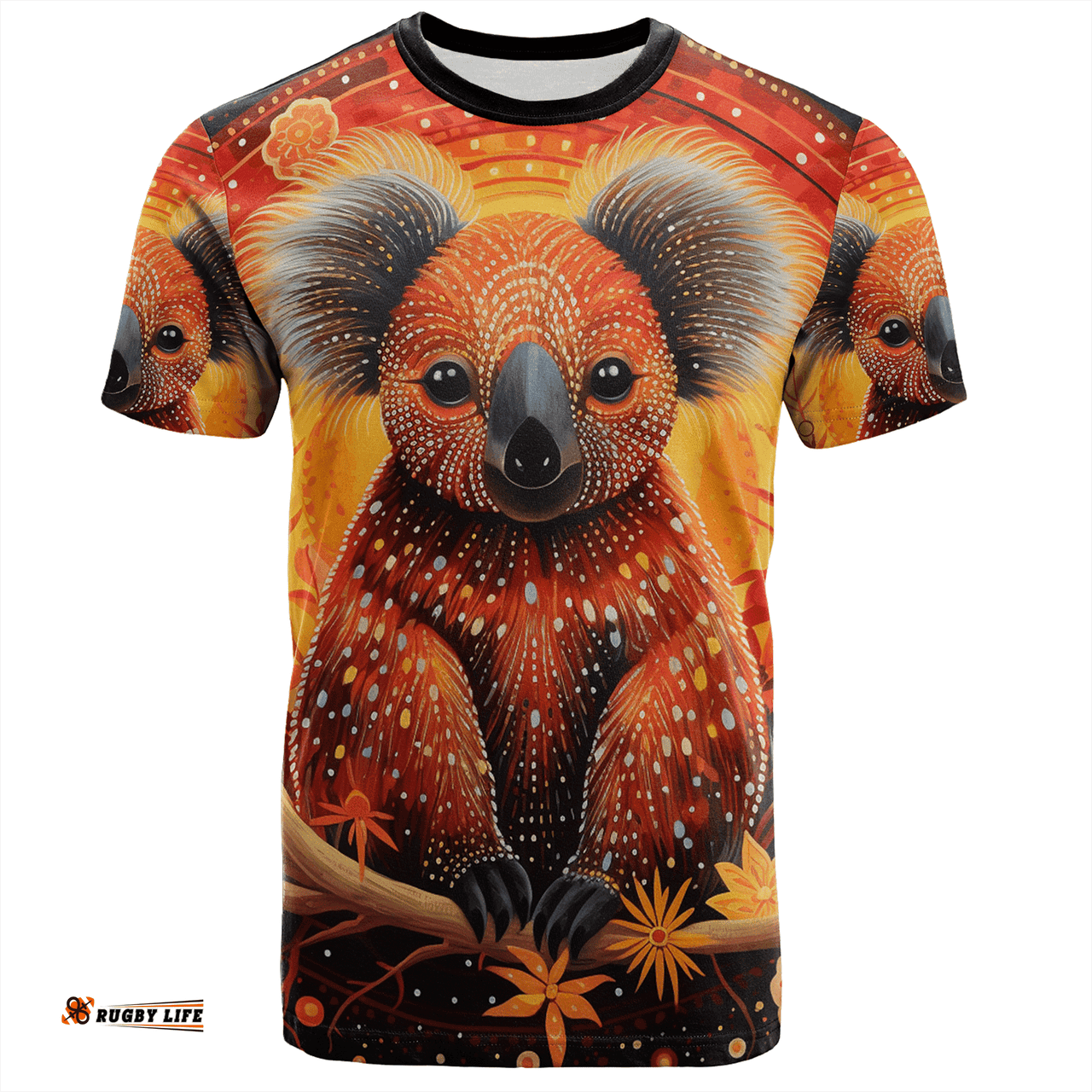 Amazing Aussie Australia Koala Custom T-shirt - Dreaming Art Koala Aboriginal Inspired T-shirt