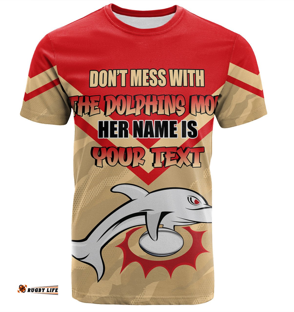 Amazing Aussie Redcliffe Dolphins Mother's Day T-Shirt - Screaming Mom and Crazy Fan