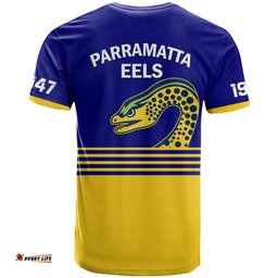 eels rugby t shirt parramatta 1947 dynamic blue