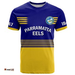 eels rugby t shirt parramatta 1947 dynamic blue