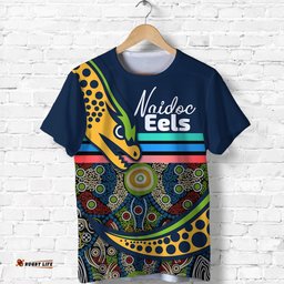 custom personalised eels rugby naidoc week t shirt aboriginal sport style