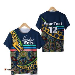 custom personalised eels rugby naidoc week t shirt aboriginal sport style