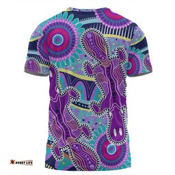 Amazing Aussie Australia Platypus Aboriginal T-shirt - Purple Platypus With Aboriginal Art Dot Painting Patterns Inspired T-shirt