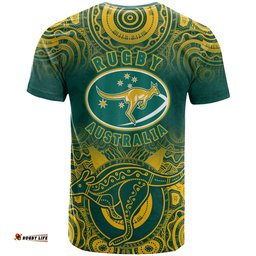 Amazing Aussie Wallabies Rugby T-shirt - Custom Aboriginal Inspired Wallabies Kangaroo T-shirt