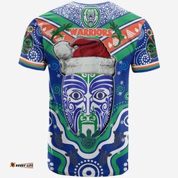 Amazing Aussie New Zealand Warriors Christmas T-Shirt - Custom Merry New Zealand Warriors Christmas Indigenous T-Shirt