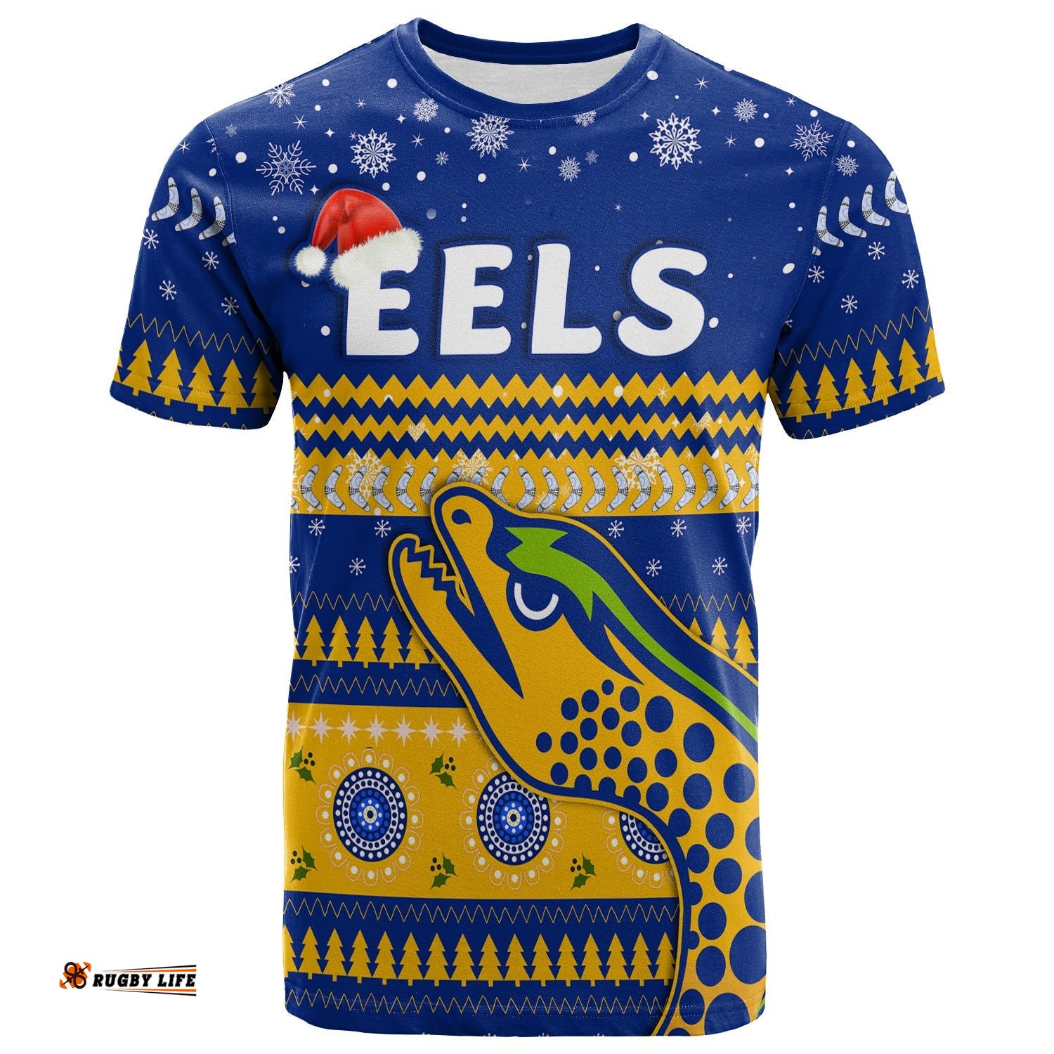 eels unique t shirt merry christmas parramatta