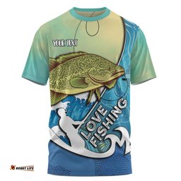 Amazing Aussie Australia Fishing Aboriginal Fishing Custom T-shirt - Love Fishing Murray Cod In Aboriginal Art Patterns T-shirt