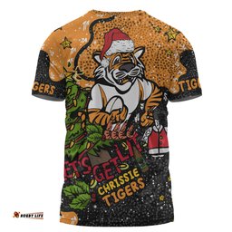 Amazing Aussie Wests Tigers Christmas Custom T-shirt - Let's Get Lit Chrisse Pressie T-shirt