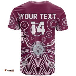 custom text and number sea eagles t shirt manly warringah 1946 indigenous painting